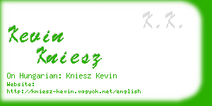 kevin kniesz business card